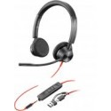 Poly Cuffie stereo Blackwire 3325 con connettore USB-C, certificate per Microsoft Teams + spina da 3,5 mm + adattatore USB-C/A cod. 8X222AA