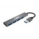 Adj HUB USB 3.2 4PORTE TETRA GY COMPATIBILE USB1.1/2.0 NOTEBOOK ADJ - 143-00022