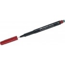 Faber-Castell Marcatore Multimark permanente rosso  tratto 0 6 mm  ideale per tutte le superfici lisce  con gomma per inchiostro (conf.10) - 151321