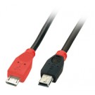 Lindy 31717 cavo USB 0,5 m USB 2.0 Mini-USB B Micro-USB B Nero, Rosso cod. 31717