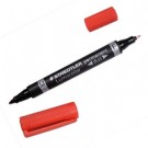 Staedtler Lumocolor Duo marcatore permanente Punta a ogiva/sottile Rosso 1 pz cod. 348-2