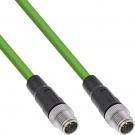 InLine Cavo di rete industriale, M12 8-pin X-coded m./m. Cat.6A PUR 5m cod. 40505