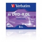 Verbatim DVD+R Double Layer Matt Silver 8x - 43541/5