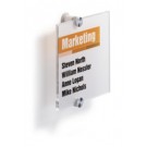 Durable 482219 stand informativo e supporto per brochure Supporto per segnale Acrilico, Alluminio Alluminio, Trasparente cod. 482219