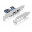 DeLOCK Slot bracket 2x eSATAp 5V/12V scheda di interfaccia e adattatore cod. 61725