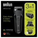 Braun Series 3 Shave&Style 300BT Rasoio Da Barba Elettrico Da Uomo, Nero cod. 81702941