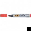 BIC Bic Marking 2300 rosso punta scalpello  ultra resistente (3 7 mm-5 5 mm)-Bic- fusto in plastica design conico (Conf. 12 pz) - 820924