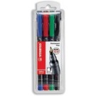 STABILO OHPen universal permanent, 4 Pack marcatore permanente Tipo di punta Nero, Blu, Verde, Rosso 4 pz cod. 843/4