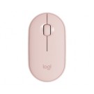 Logitech Pebble, mouse wireless con Bluetooth o ricevitore da 2,4 GHz, mouse per computer con clic silenzioso per laptop, notebook, iPad, PC e Mac. Rosa cod. 910-005717