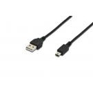 Digitus DIGITUS CAVO USB 2.0, A/MINI B, M/M, NERO, 1,80MT - AK300130018S
