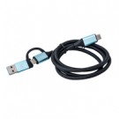 i-tec C31USBCACBL cavo USB 1 m USB 3.2 Gen 1 (3.1 Gen 1) USB C Nero, Blu cod. C31USBCACBL
