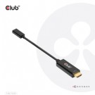 CLUB3D CAC-1333 cavo e adattatore video 0,22 m HDMI tipo A (Standard) USB tipo-C Nero cod. CAC-1333