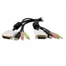 StarTech.com Cavo switch KVM DVI-D Dual Link USB 4 in 1 con audio e microfono 1,8 m cod. DVID4N1USB6