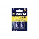 Varta Blister 2 Batterie 1.5V Longlife Alcalina C Mezza Torcia - IBT-KVT-CL2