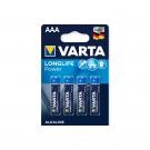 Varta Blister 4 Batterie 1.5V Longlife Power Alcalina Ministilo AAA - IBT-KVT-LR03LLP4