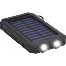 Goobay Powerbank Outdoor Energia Solare 8000 mAh con Torcia IP45 2xUSB Nero - I-CHARGE-SOL8000B