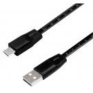 LogiLink Cavo USB Micro-B Maschio/USB-A Maschio con Misuratore 1m Nero - ICOC MU2C-M010B