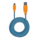 Manhattan Cavo Micro USB Guaina Intrecciata USB2.0 A M/MicroB M 1m Blu/Arancio - ICOC MUSB-A-010BBO