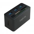 LogiLink Hub USB 3.0 con lettore di schede di memoria - IUSB-CARD-042