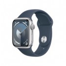 Apple Watch Series 9 GPS Cassa 41mm in Alluminio Argento con Cinturino Sport Blu Tempesta - S/M cod. MR903QL/A