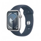 Apple Watch Series 9 GPS Cassa 45mm in Alluminio Argento con Cinturino Sport Blu Tempesta - S/M cod. MR9D3QL/A