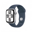 Apple Watch SE GPS Cassa 40mm in Alluminio Argento con Cinturino Sport Blu Tempesta - M/L cod. MRE23QL/A