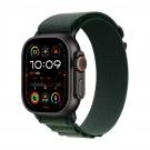 Apple Watch Ultra 2 GPS + Cellular 49mm Cassa Titanio Nero con Dark Green Alpine Loop - Large cod. MX4T3QA/A