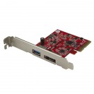 StarTech.com Scheda PCIe eSATA a 2 porte USB 3.1 (10Gbps) - 1x USB-A e 1x eSATA cod. PEXUSB311A1E