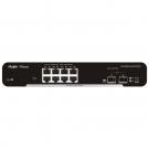 Ruijie Networks Ruijie Networks 8-Port Gigabit L2 Managed Switch 8 Gigabit RJ45 Ports 2 SFP Slots Desktop Steel Case - RG-NBS3100-8GT2SFP