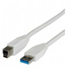Nilox 0.8m USB 3.0 A - USB 3.0 B M/M cavo USB 0,8 m USB 3.2 Gen 1 (3.1 Gen 1) USB A USB B Grigio cod. ROS3001