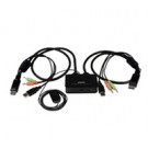 StarTech.com Switch KVM cavo HDMI USB 2 porte con audio e switch remoto – Alimentazione USB cod. SV211HDUA