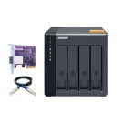 QNAP TL-D400S contenitore di unità di archiviazione Box esterno HDD/SSD Nero, Grigio 2.5/3.5" cod. TL-D400S