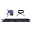 QNAP TL-R400S contenitore di unità di archiviazione Box esterno HDD/SSD Nero, Grigio 2.5/3.5" cod. TL-R400S