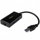 StarTech.com Adattatore USB 3.0 a Ethernet Gigabit con Hub USB a 2 porte incorporato cod. USB31000S2H