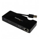 StarTech.com Mini Docking Station Universale per Laptop USB 3.0 con uscita HDMI/VGA e Gigabit Ethernet USB3.0 cod. USB3SMDOCKHV