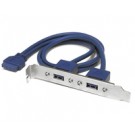 StarTech.com Adattatore piastra slot USB 3.0 A femmina 2 porte cod. USB3SPLATE