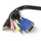 StarTech.com Cavo switch KVM VGA USB 4 in 1 da 1,8 m con audio e microfono cod. USBVGA4N1A6