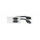 Vivolink WI221295 presa energia HDMI + USB A Bianco cod. WI221295