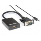 Hamlet XVAVGA-HDMA cavo e adattatore video VGA (D-Sub) HDMI tipo A (Standard) Nero cod. XVAVGA-HDMA