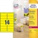 Avery Fluorescent Yellow - rectangular Labels - Laser - L7263 cod. L7263Y-25